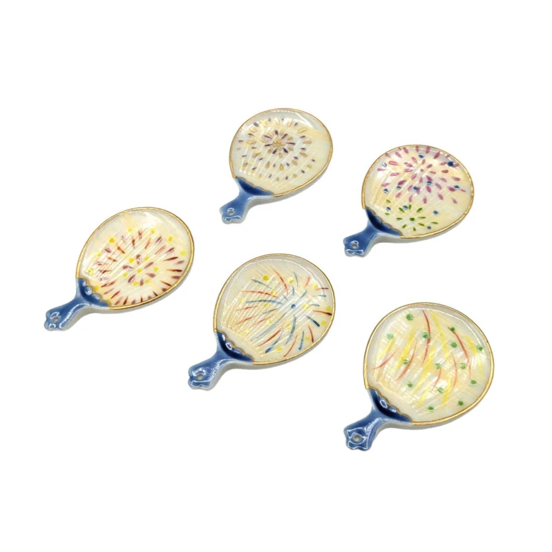 京焼　箸置　うちわ花火揃え
