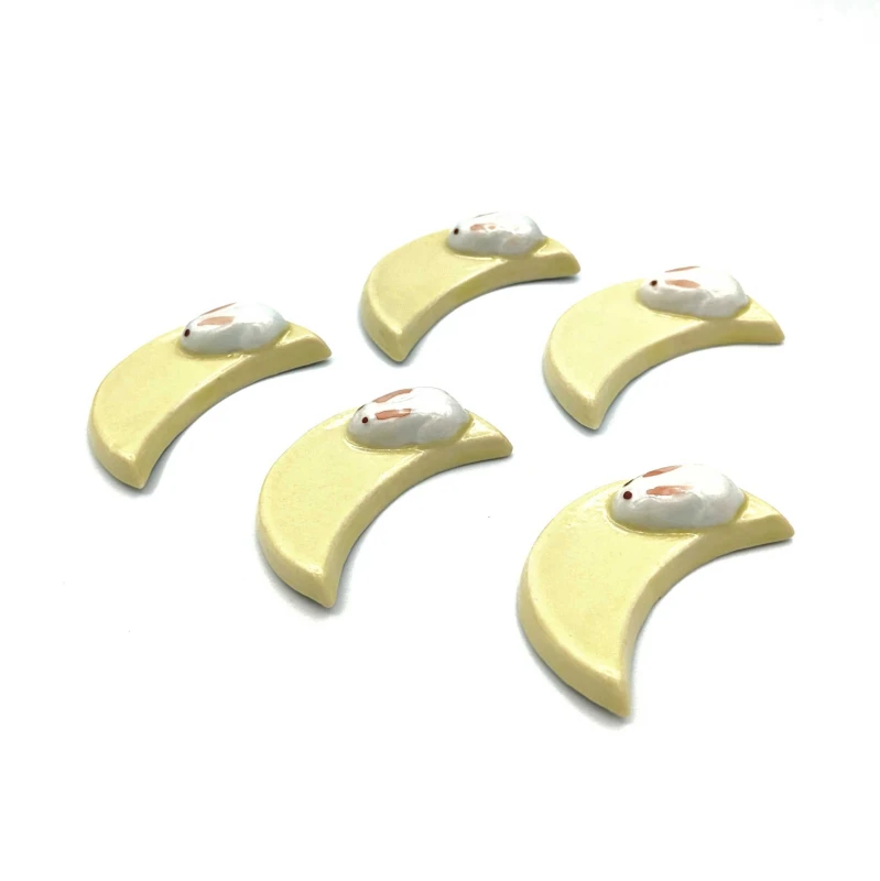 京焼　箸置　月うさぎ　5個セット