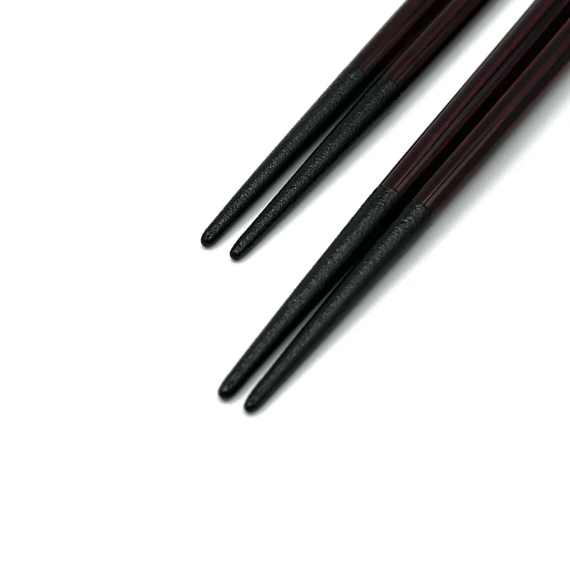 【送料無料】越前漆器　MR八角朱溜先乾漆　夫婦箸セット【桐箱入】 1枚目