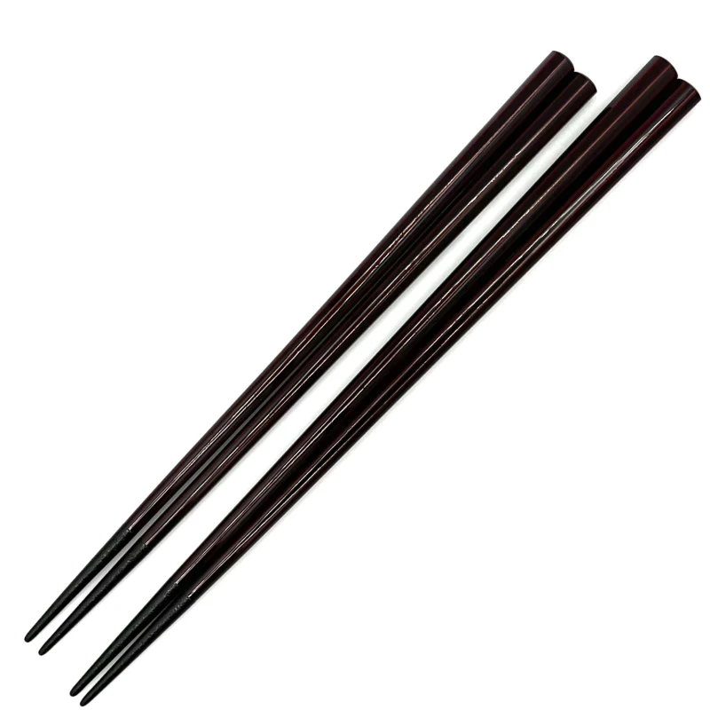 【送料無料】越前漆器　MR八角朱溜先乾漆　夫婦箸セット【桐箱入】 3枚目