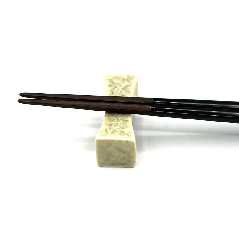 京焼　箸置　枕形　花結晶(黄) 2枚目