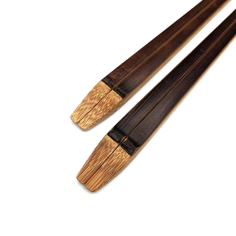 【送料無料】百年煤竹箸　夫婦箸セット【桐箱入】 2枚目