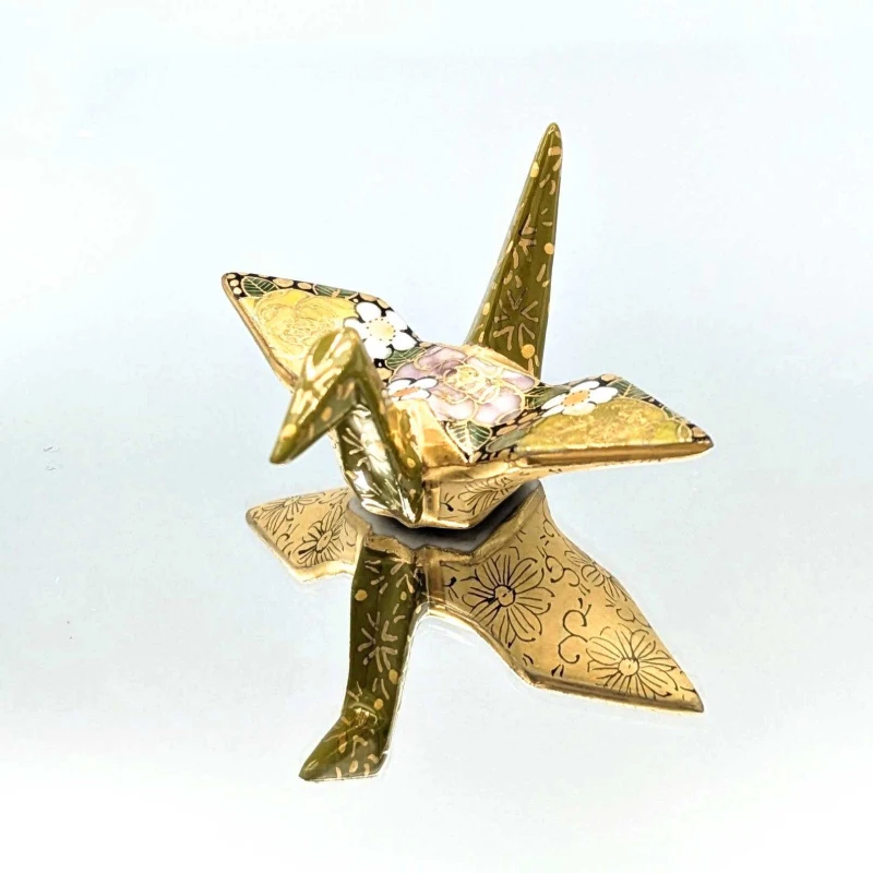 折り鶴箸置（緑） 2枚目