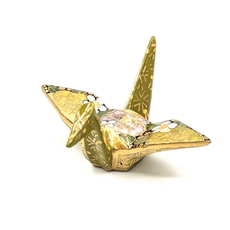 折り鶴箸置（緑）