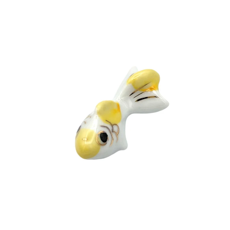 京焼　箸置　金魚(黄)