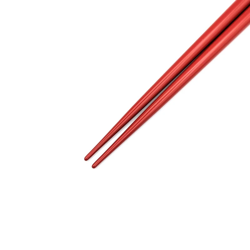 会津塗箸　手描き会津絵(朱) 1枚目
