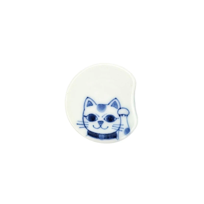 有田焼　箸置　片切箸小皿　招き猫