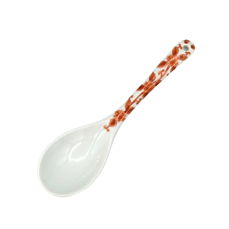 有田焼　レンゲ　唐草(赤)