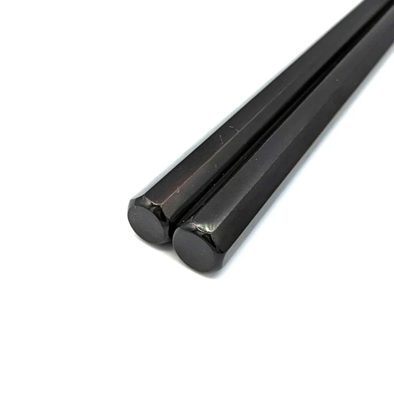 越前漆器　黒檀八角透き漆仕上げ(大) 2枚目