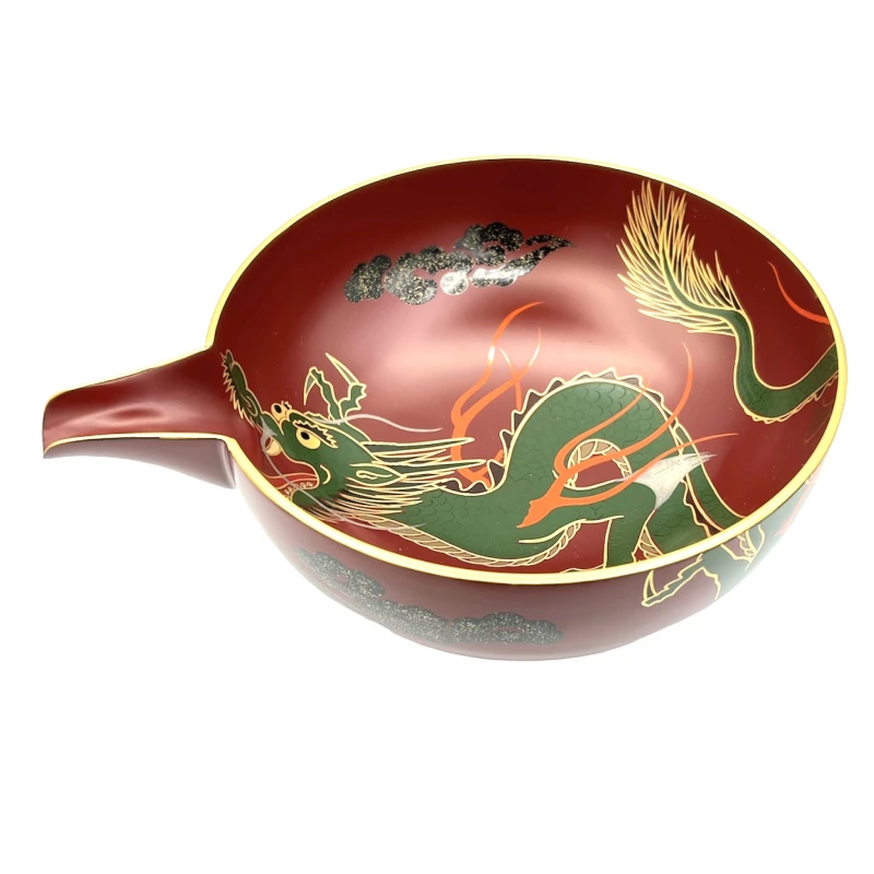 会津塗　銀朱水龍蒔絵　酒器セット　片口(大/中) カップ(大/中)  2枚目