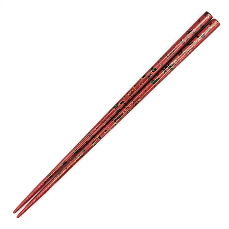 津軽塗箸　唐塗　茜(大) 3枚目