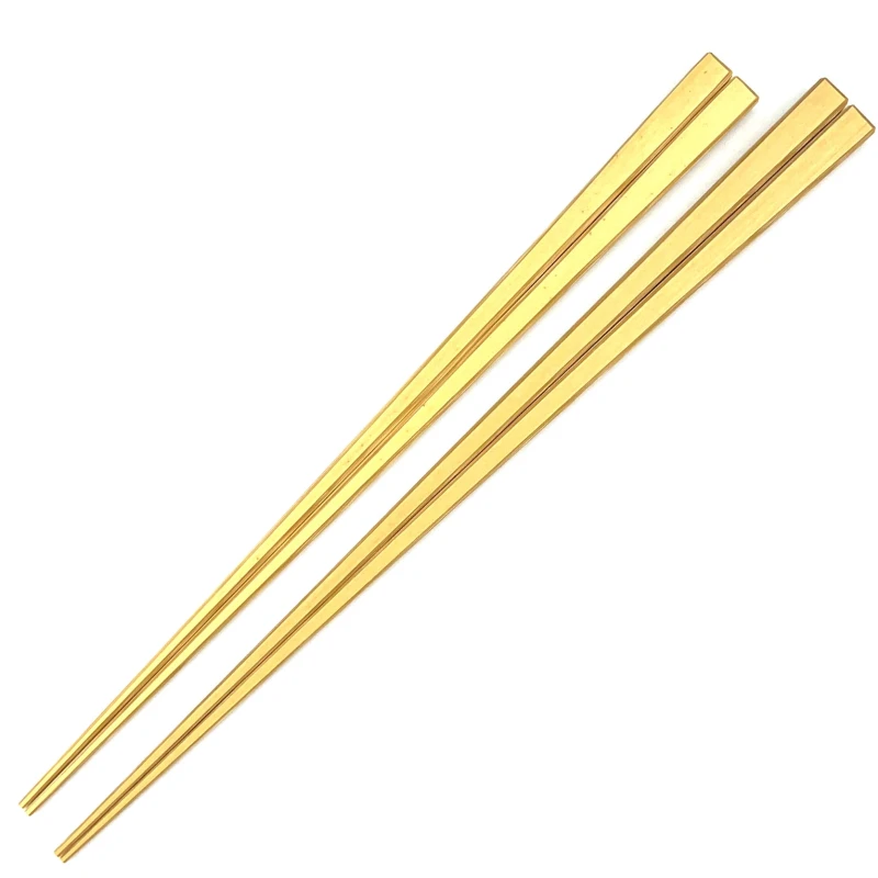 【送料無料】京・嵯峨四角箸　白竹　夫婦箸セット【桐箱入】 3枚目