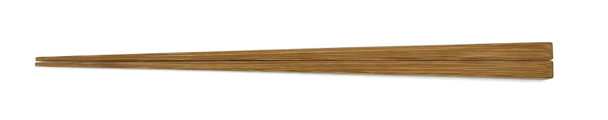 京・嵯峨四角箸　燻し煤竹皮無し(中)