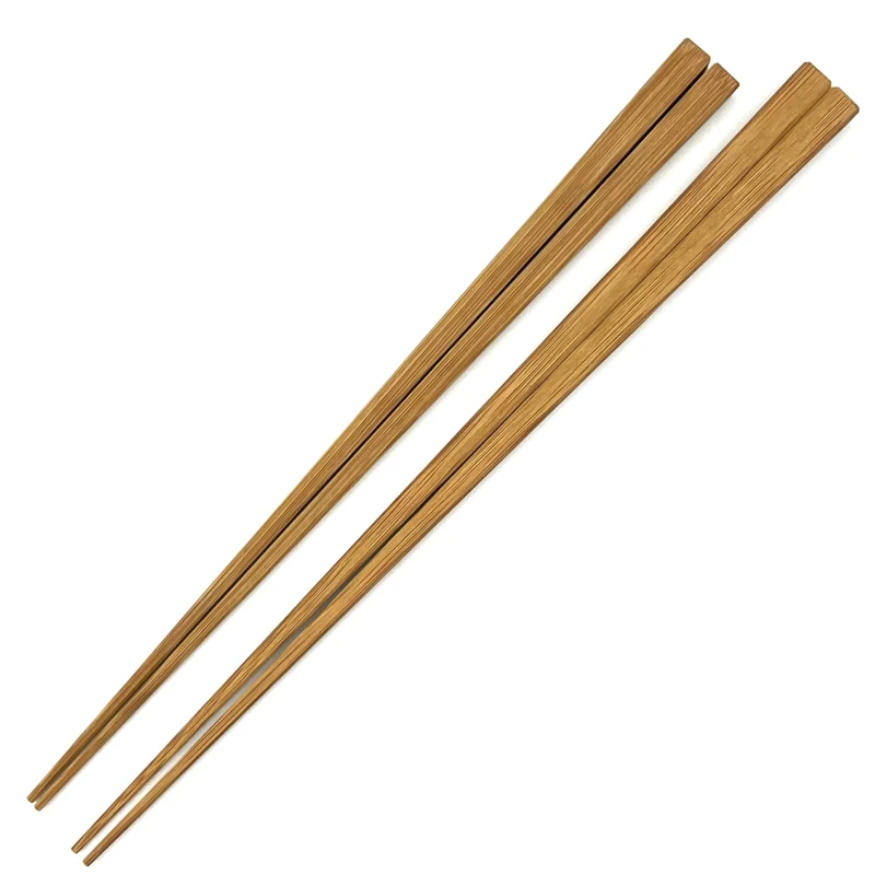 【送料無料】京・嵯峨四角箸　燻し煤竹皮無し　夫婦箸セット【桐箱入】 3枚目