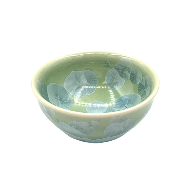 ぐい吞　花結晶(緑)