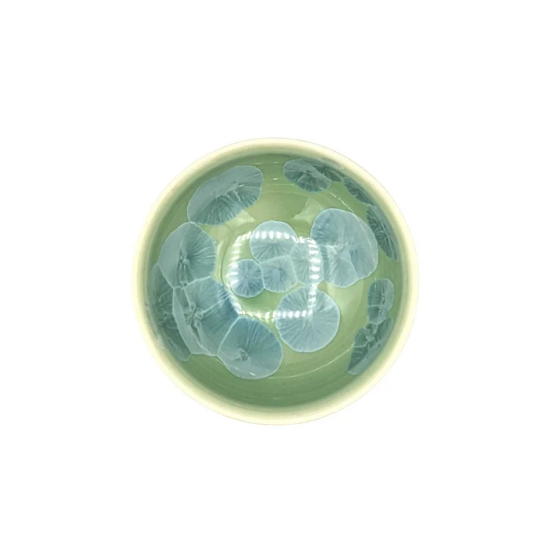 ぐい吞　花結晶(緑) 2枚目