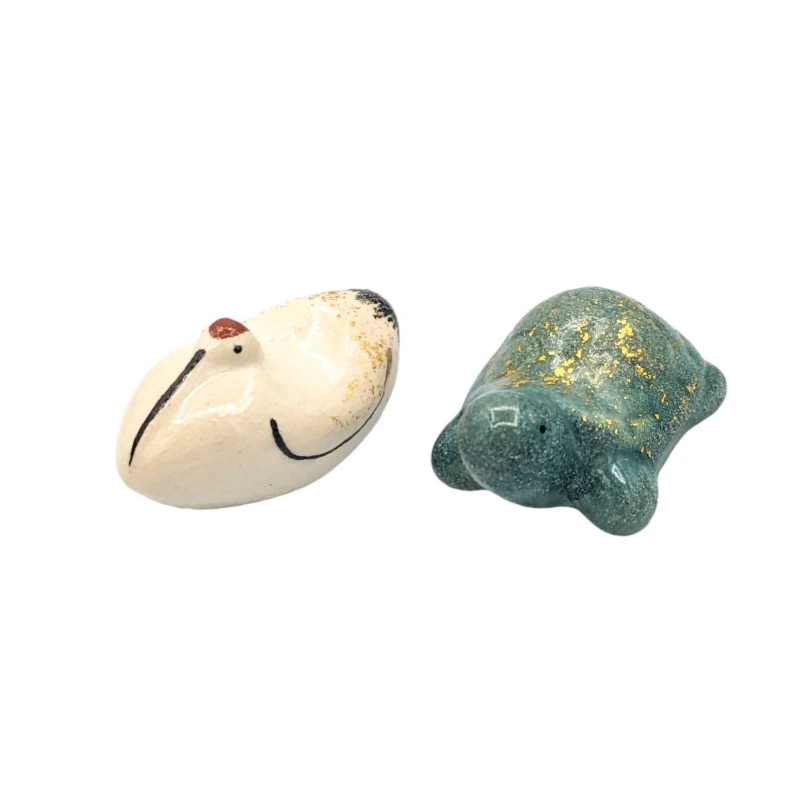 京焼　箸置　鶴亀　ペア箸置