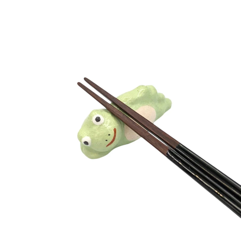 京焼　箸置　カエル 2枚目