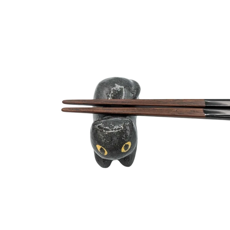京焼　箸置　子猫(黒) 2枚目