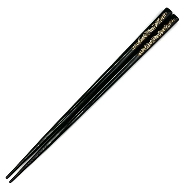 川連塗箸　沈金　唐草(大) 3枚目