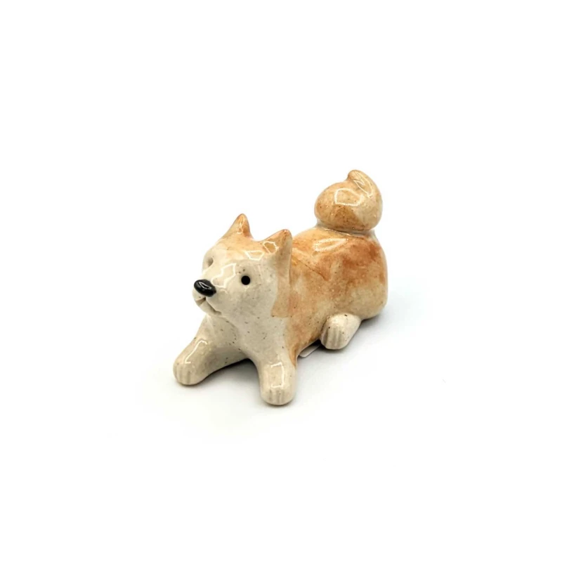 箸置　日本の犬　秋田犬　ふせ