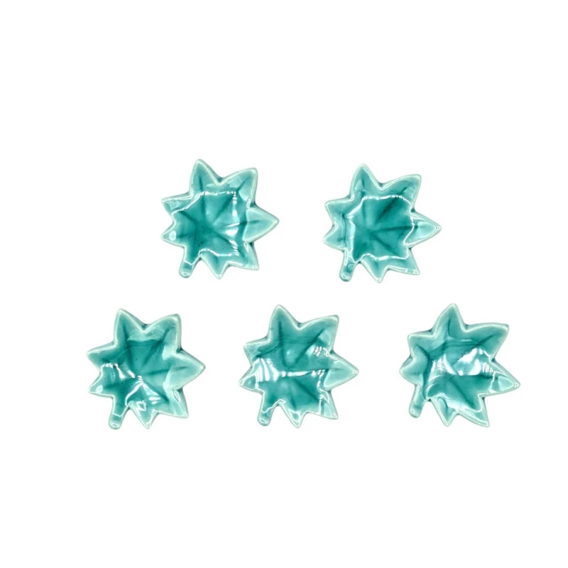 京焼　箸置　浅黄交趾楓 5個セット