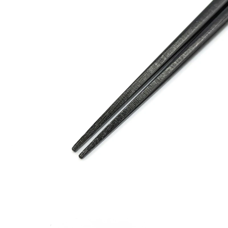 鉄木　漆胴張先角箸　黒 1枚目
