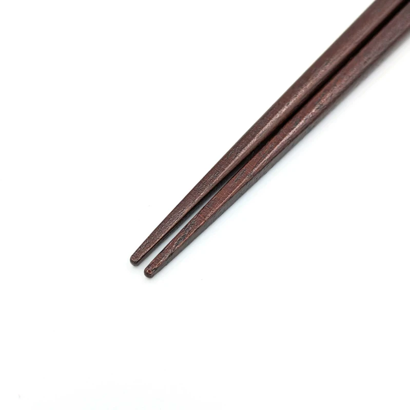 鉄木　漆胴張先角箸　茶 1枚目