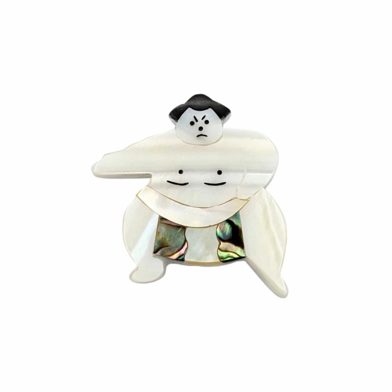 貝箸置き　すもう　土俵入り