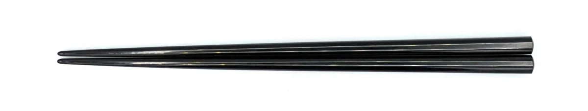 四角塗箸　黒　18cm