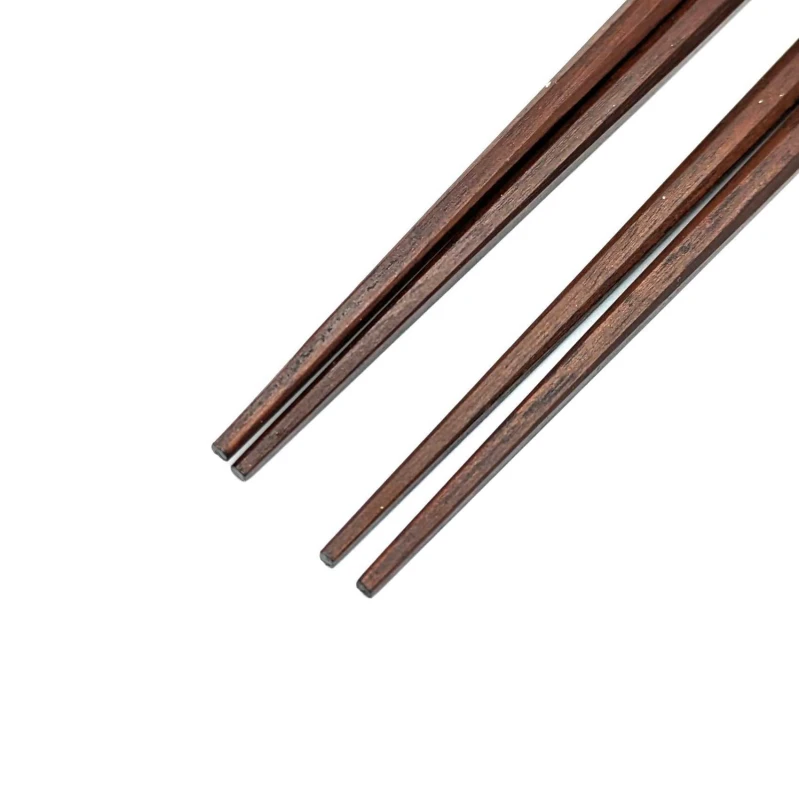 【送料無料】京金彩工芸　みやこ金彩八角箸　藍青/黒赤　夫婦箸セット【桐箱入】 1枚目