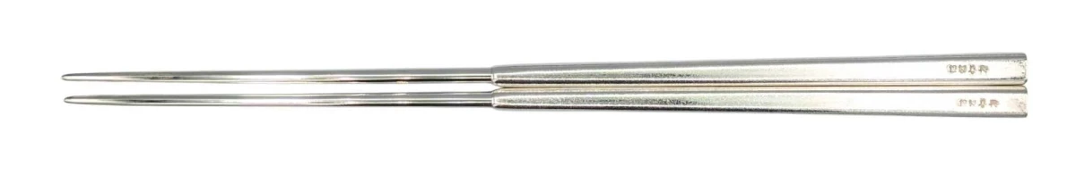 振り出し銀箸　金荒し　22.5cm