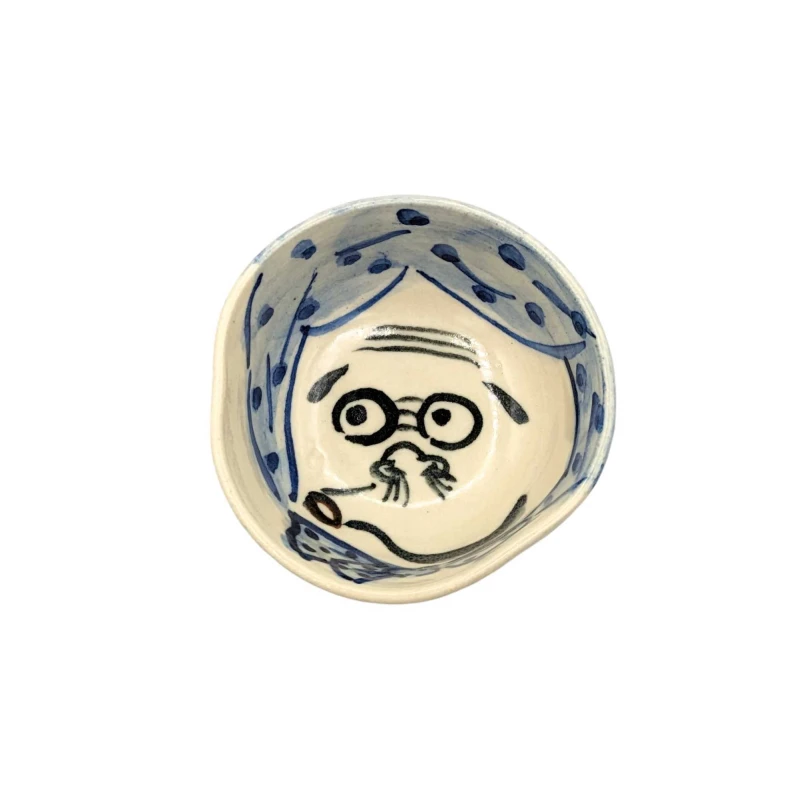 京焼　ぐい呑　火男