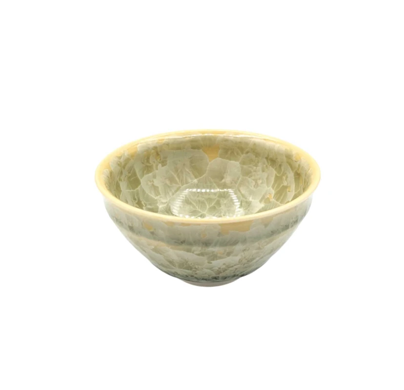 ぐい吞　花結晶(黄)