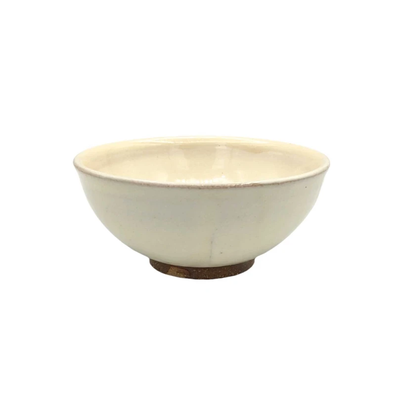 京焼　飯碗　本粉引(大)