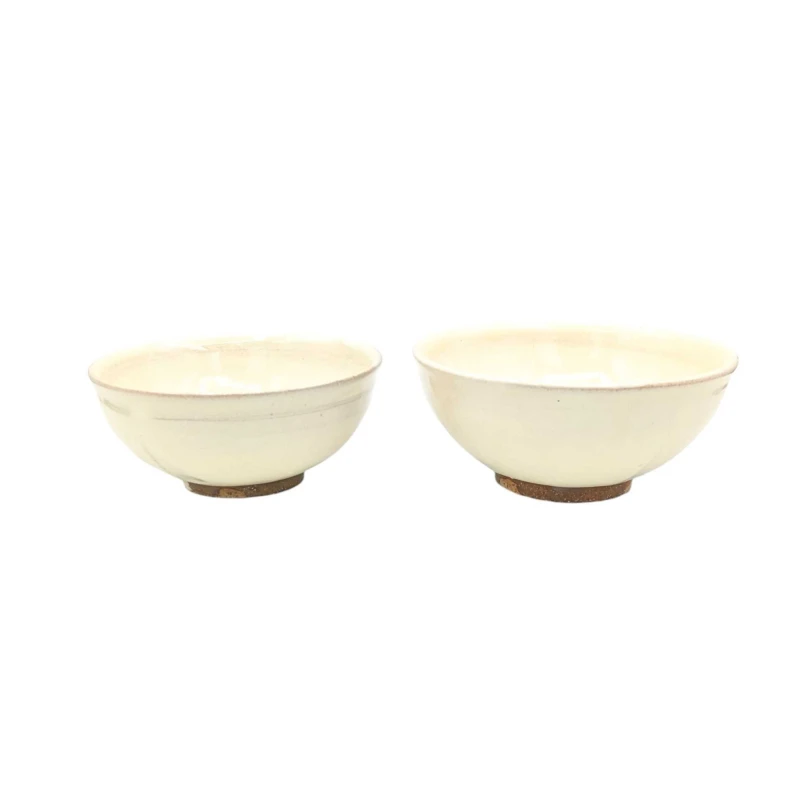 京焼　組飯碗　本粉引