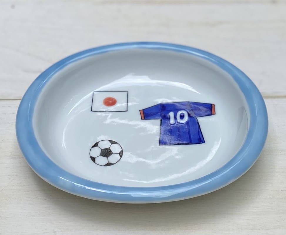 サッカー　日本　グラタン皿 1枚目