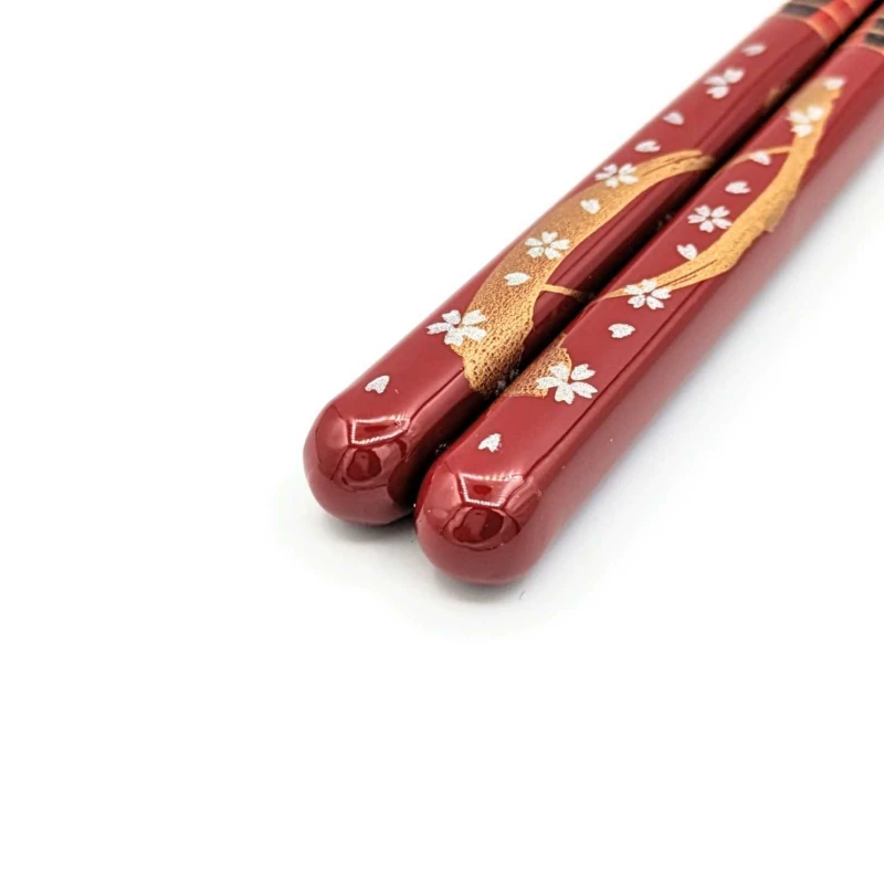食洗機対応　若狭塗箸　一筆桜(中) 2枚目