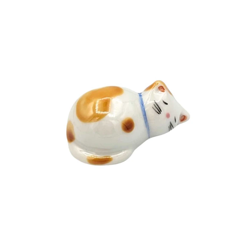 京焼　箸置　ひだまり猫　ブチ