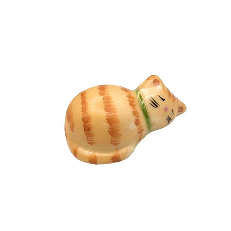 京焼　箸置　ひだまり猫　茶トラ