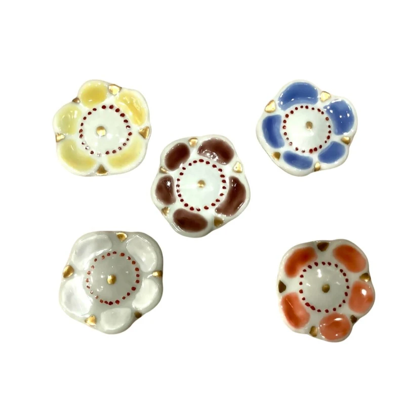 京焼　箸置　五色梅 5個セット