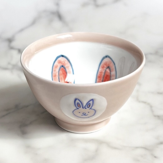 なかよし・うさぎ　茶碗