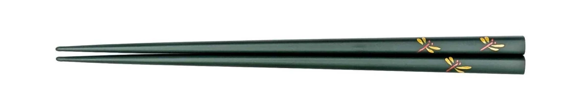 川連塗箸 トンボ 緑 19cm