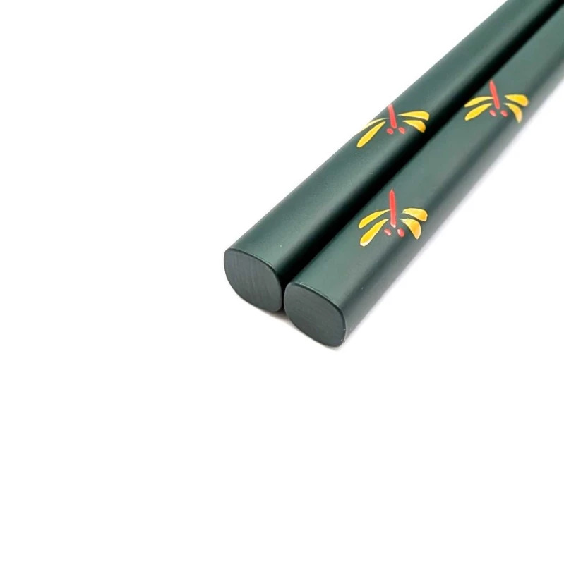 川連塗箸　トンボ　緑　19cm 2枚目