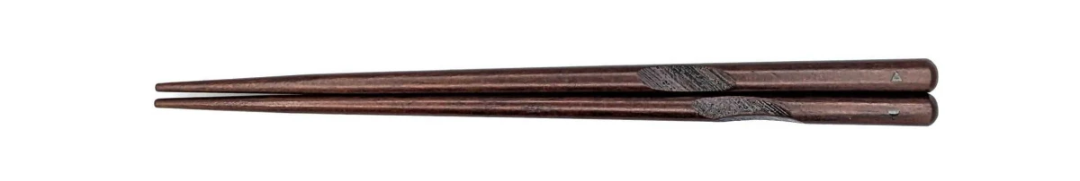 箸使い　茶　18cm