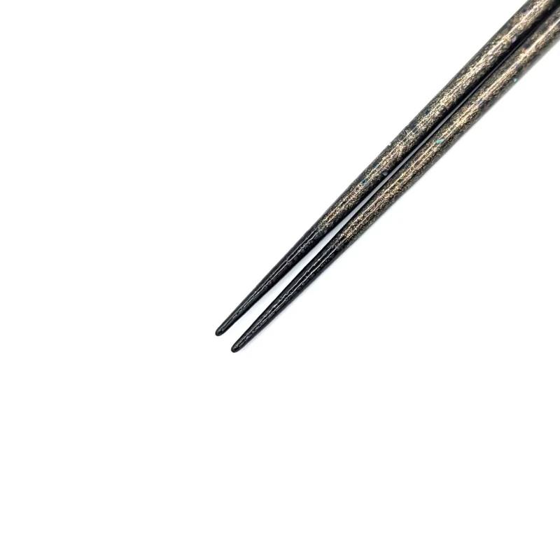 津軽塗箸　ゴールド青貝(大) 2枚目