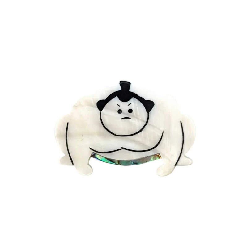 貝箸置　すもう　取り組み　正面