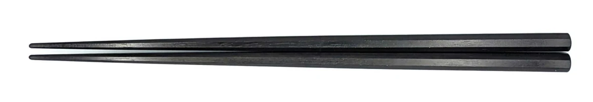 八角黒檀携帯箸　黒檀(大)