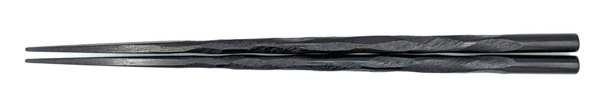 削り黒檀携帯箸　黒檀(大)
