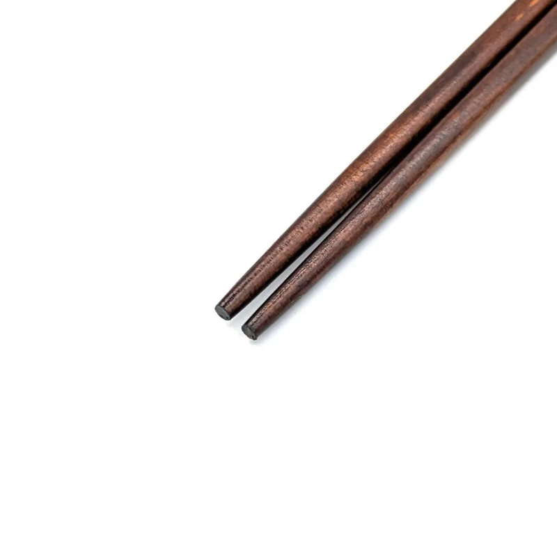 木曽ひのき　角丸箸スリ漆　5膳入り 2枚目